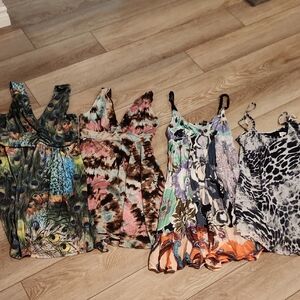 Floral & Animal Print Mixed Sundresses Bundle - Multi Color